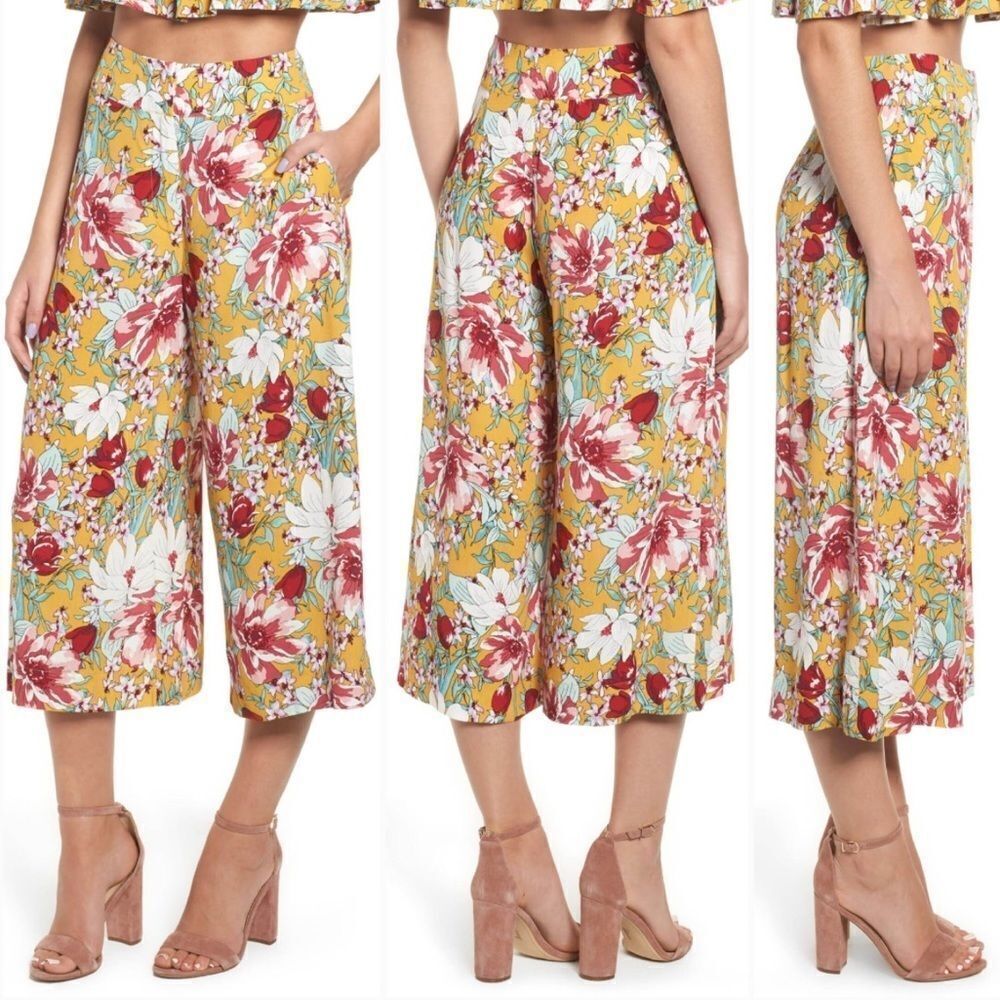 Leith Easy Print Culottes Size Small